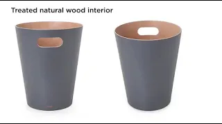 Umbra Woodrow Waste Bin product video.