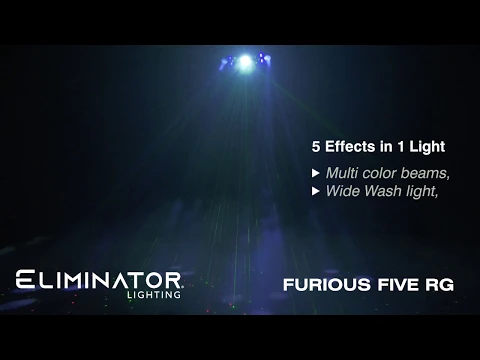 Product video thumbnail for Eliminator FURIOUS FIVE RG 5-In-1 Effect Light