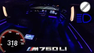 BMW M760Li PASSENGER 320km/h!! POV NIGHT DRIVE by AutoTopNL