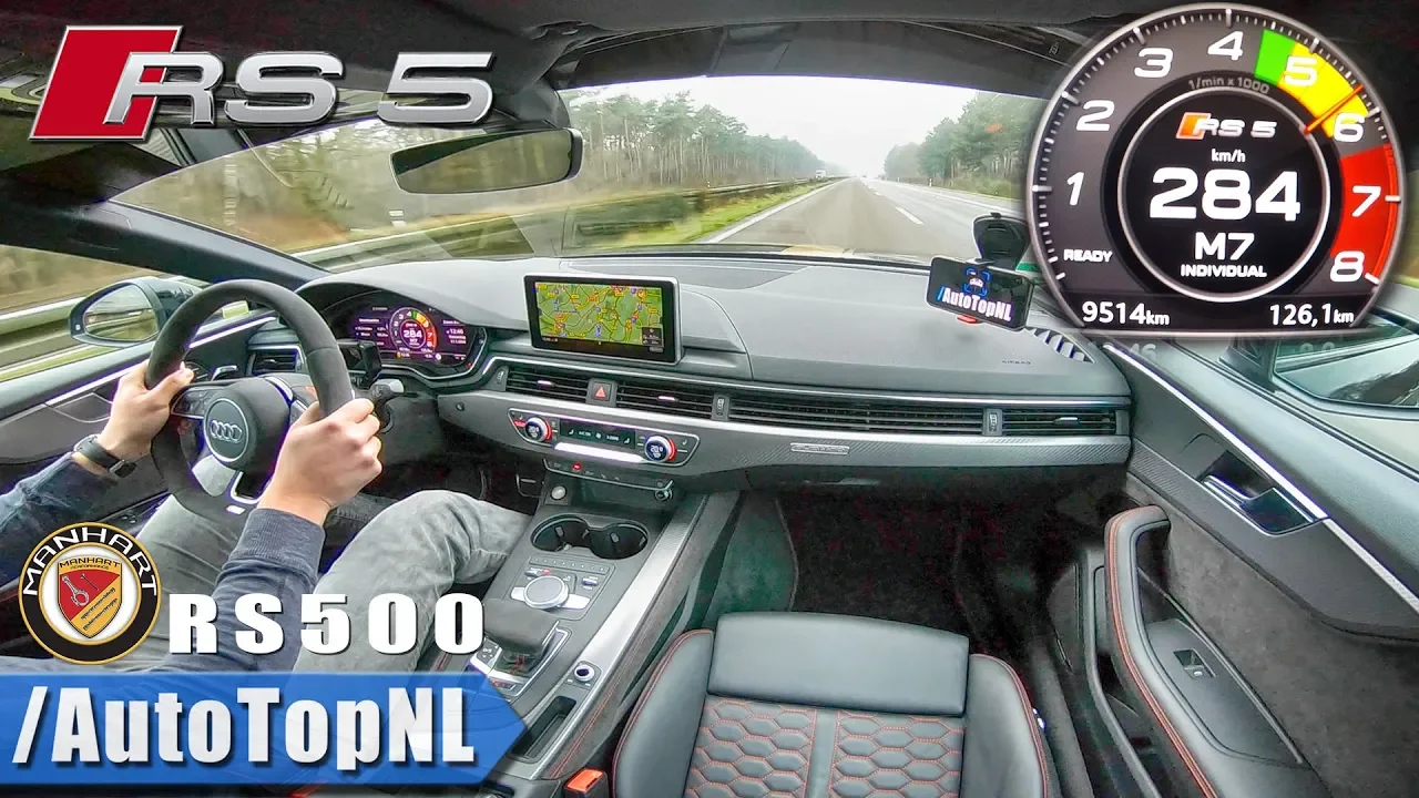 AUDI RS5 MANHART RS500 AUTOBAHN 284km/h by AutoTopNL