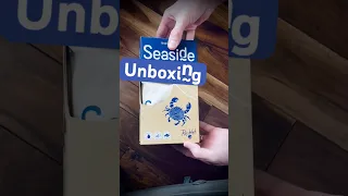 Unboxing SEASIDE, a beautiful board game w/ push-your-luck + set-collection, perfect for a road trip