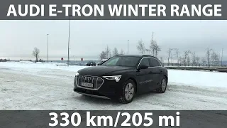 Audi e-tron winter range test