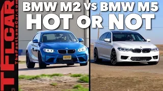Which Is Faster?  The New AWD BMW M5 vs BMW M2 Mashup Review