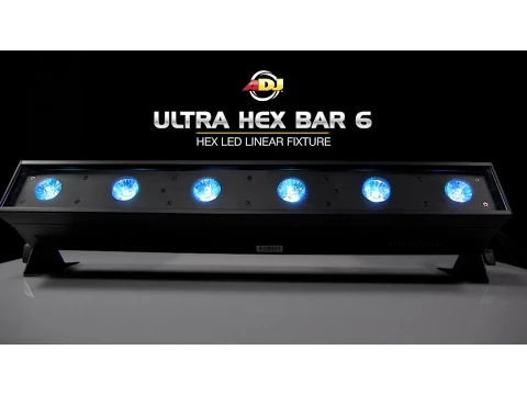 Product video thumbnail for ADJ American DJ Ultra Hex Bar 6 LED Wash Light 4-Pack with DMX Controller