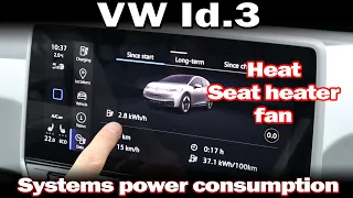 VW Id.3 - Systems Power Consumption