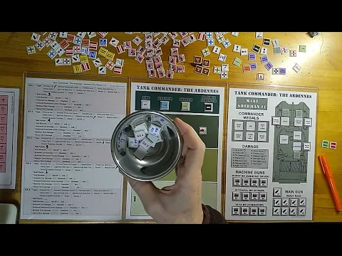 Tank Commander: The Ardennes PnP Solitaire Tabletop Wargame Intro & Battle Playthrough