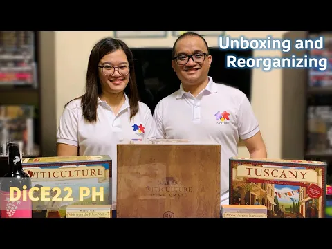 DiCE22 Featurette | Wine Crate Unboxing and Reorganizing plus Initial Thoughts on Viticulture World