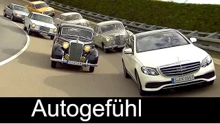 Mercedes E-Class E-Klasse evolution of 7 generations W191 W120 W110 W114 W123 W124 W213