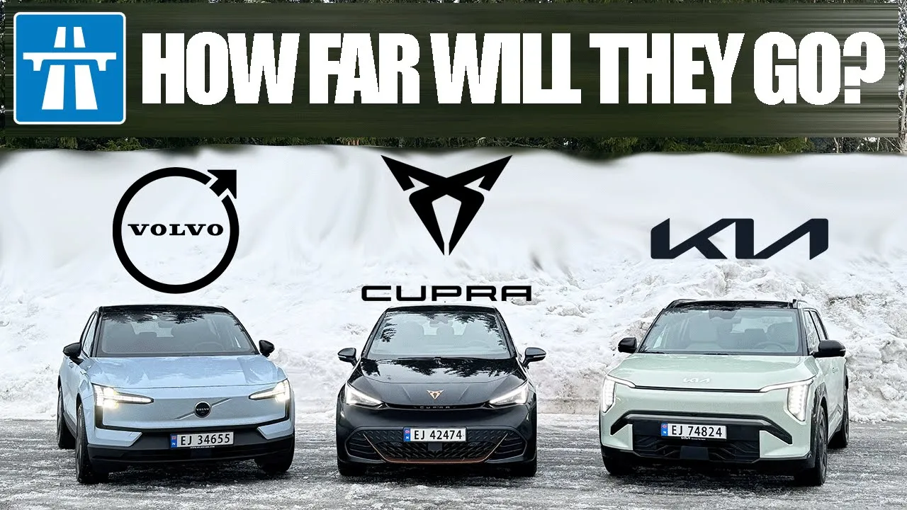 Kia EV3 vs Volvo EX30 vs Cupra Born | RANGE TEST @120KPH (75MPH)
