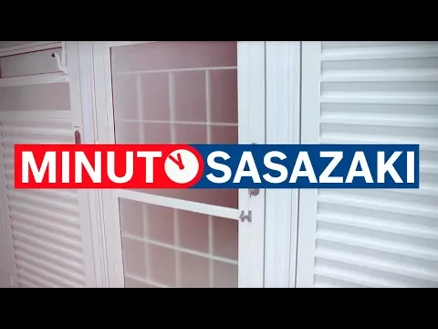 Porta Postigo de Giro Aço Pintado Branco 2,17x0,87m Lado Direito Linha Prátika Sasazaki