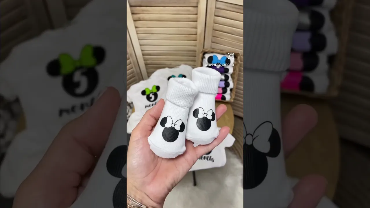 Набор 12 боди по месяцам "Mинни" с бантиком