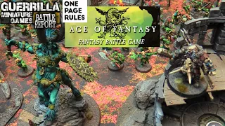 OPR - AGE OF FANTASY Battle Report - Ogres vs. Orcs
