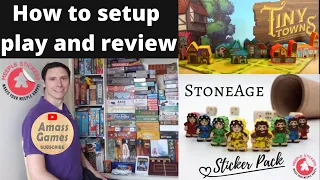 Meeple Stickers  Stone Age Tiny Towns board game accessories First Rat AmassGames In My Box insert
