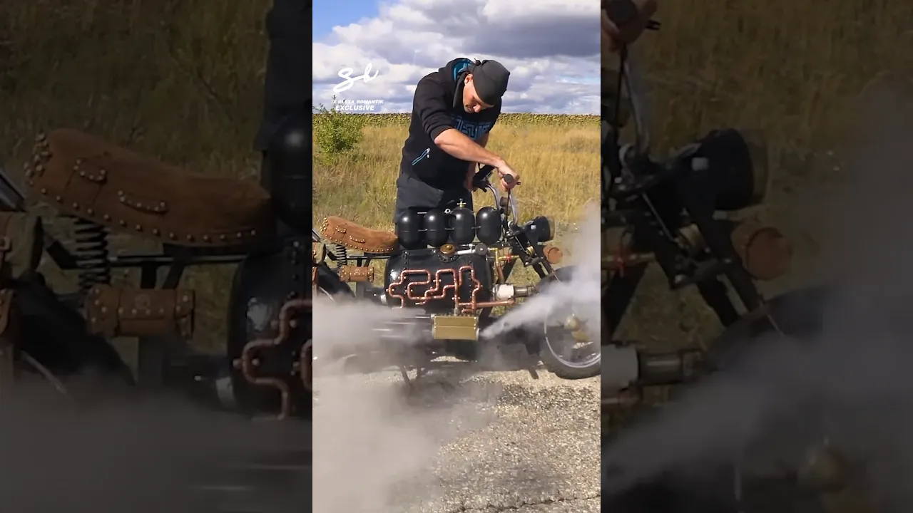 Who needs horsepower when you've got steam power! 💨🏍️ | 🎥: @ЛёхаРомантик #steam #motorbike