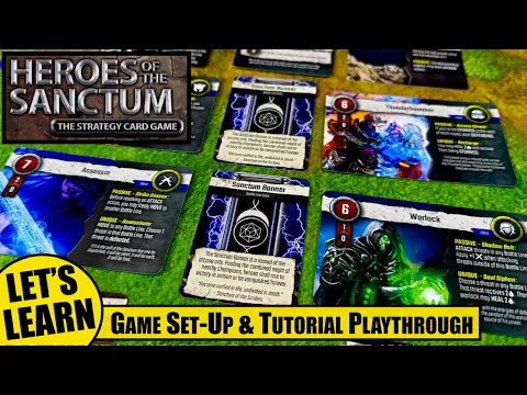 How to Play HEROES OF THE SANCTUM the Strategy Card Game | Basics of Play with a Tutorial Quest