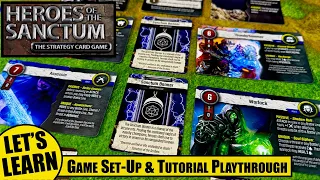 How to Play HEROES OF THE SANCTUM the Strategy Card Game | Basics of Play with a Tutorial Quest