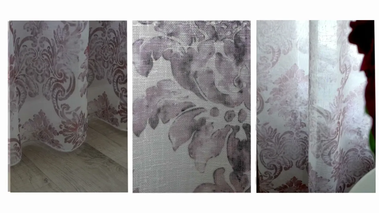 Тюль лен с принтом Корона TLP-9149 Тюль лен с принтом Корона TLP-9149