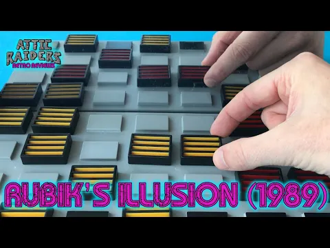 Rubik's Illusion (1989) by Matchbox - Magical Vintage Abstract Strategy Board Game Review - Cube