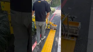Raised Line Marking Machine! 🎨 #machinery #sidewalk #roads