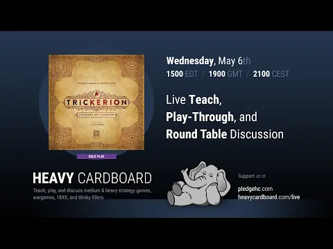Trickerion: Legends of Illusion Solo Teaching, Play-through, & Round table by Heavy Cardboard