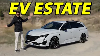 Electric estate! Peugeot e-308 SW driving REVIEW
