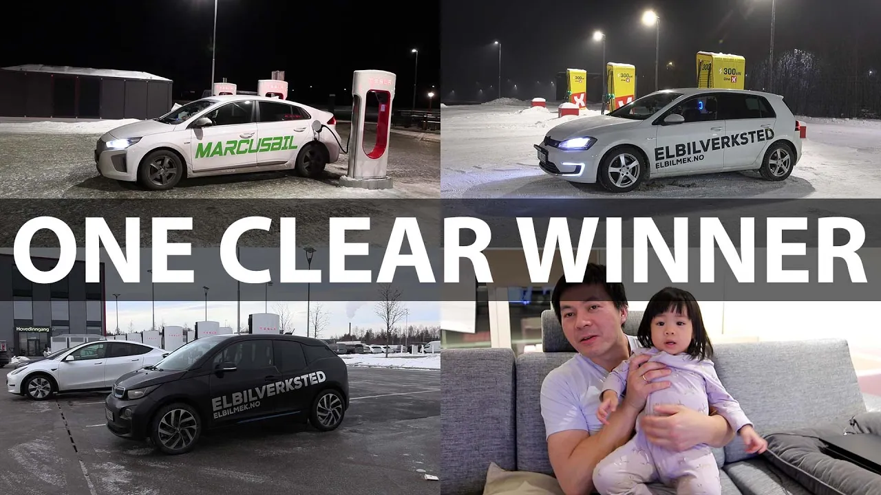 i3 22 kWh, e-Golf 24 kWh and Ioniq 28 kWh charging battle