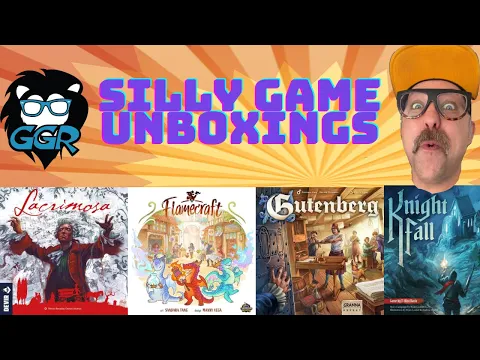 Silly Board Game Unboxings from October, 2022 - Lacrimosa, Flamecraft, and more!