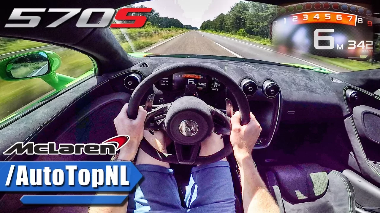 McLaren 570S AUTOBAHN POV ACCELERATION & TOP SPEED 342km/h!! by AutoTopNL