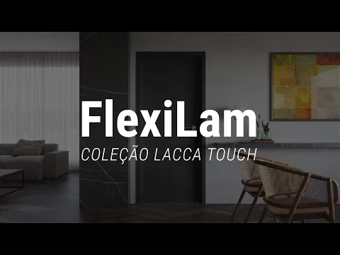 Porta com Batente de Giro Madeira Sarrafeada Lisa Lacca Touch Nero Lado Direito ou Esquerdo 2,10x0,90m Concrem Wood