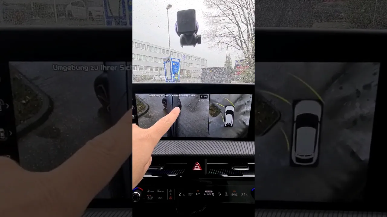 Die BESTE  Kameraansicht zum Präzise Einparken im KIA EV6 #shorts #electriccar #elektroauto
