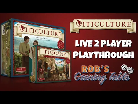 Viticulture Essential Edition with Tuscany Playthrough (2 Players)