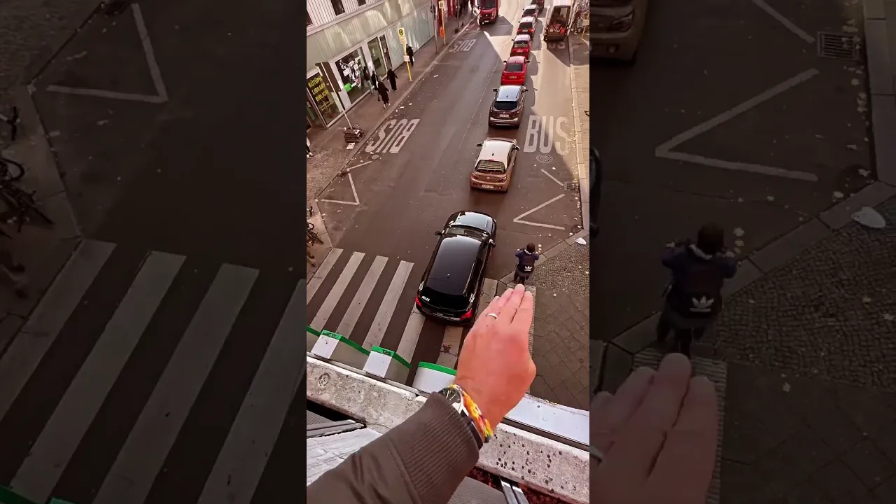 One giant hand controls traffic like a boss🔥🤣