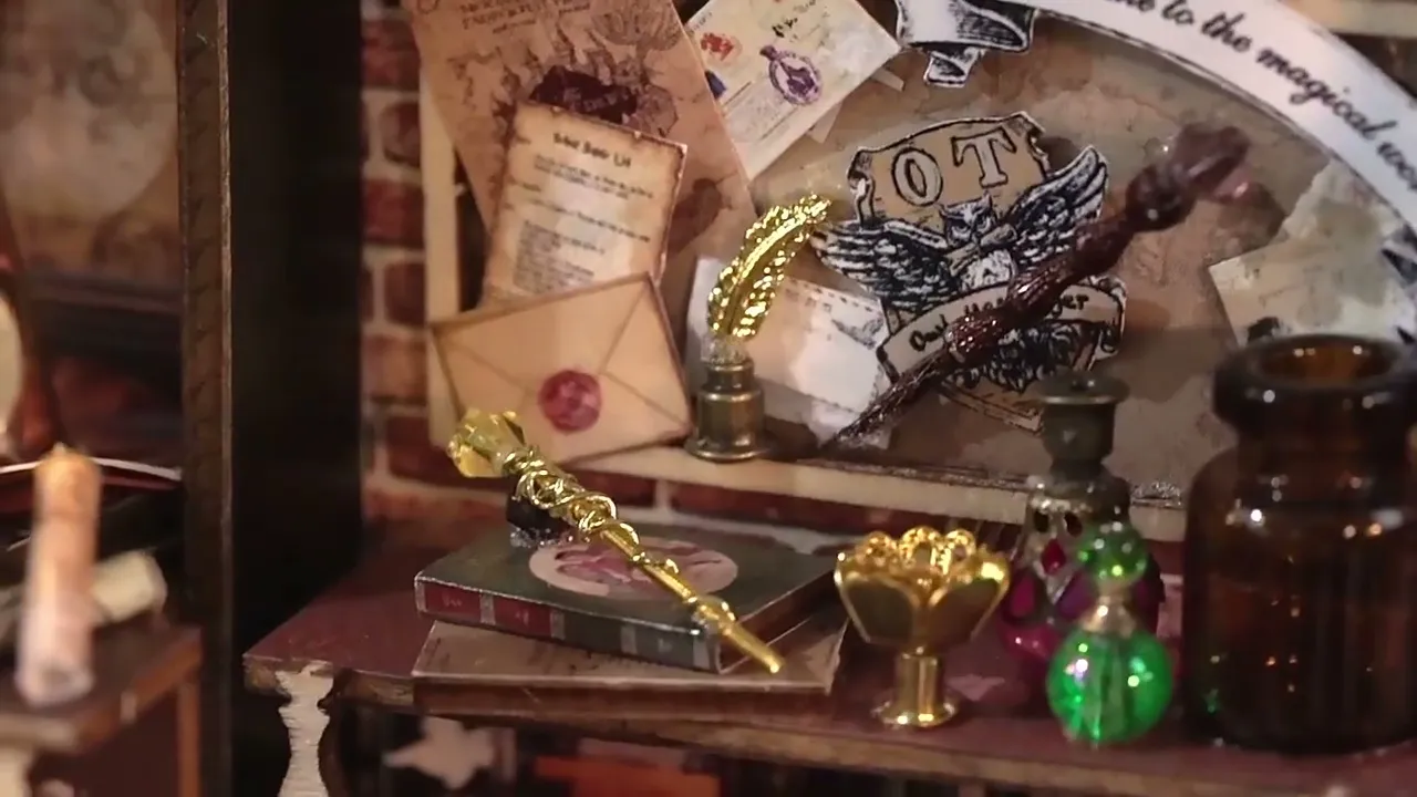 Румбокс скамейка магических палочек Олливандера, известный магазин из фильма Гарри Поттер