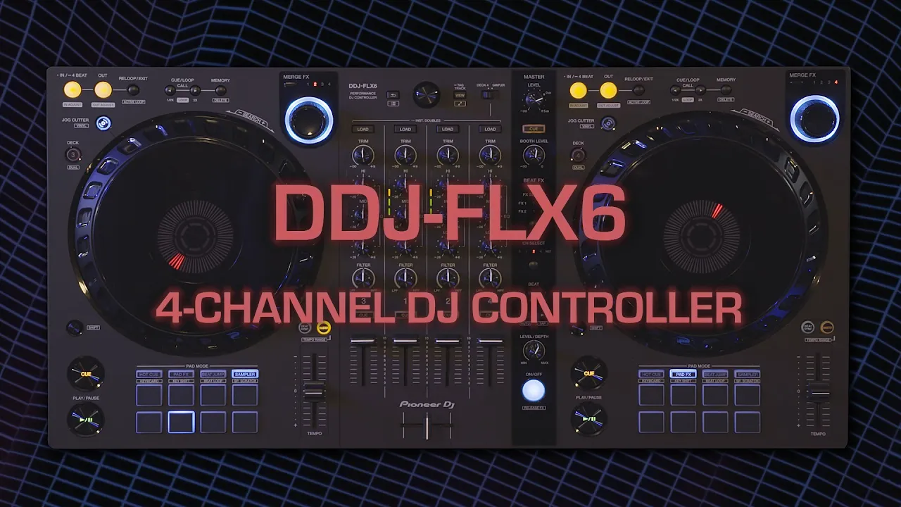 Product video thumbnail for Pioneer DJ DDJ-FLX6 4-Channel Multi-Platform DJ Controller