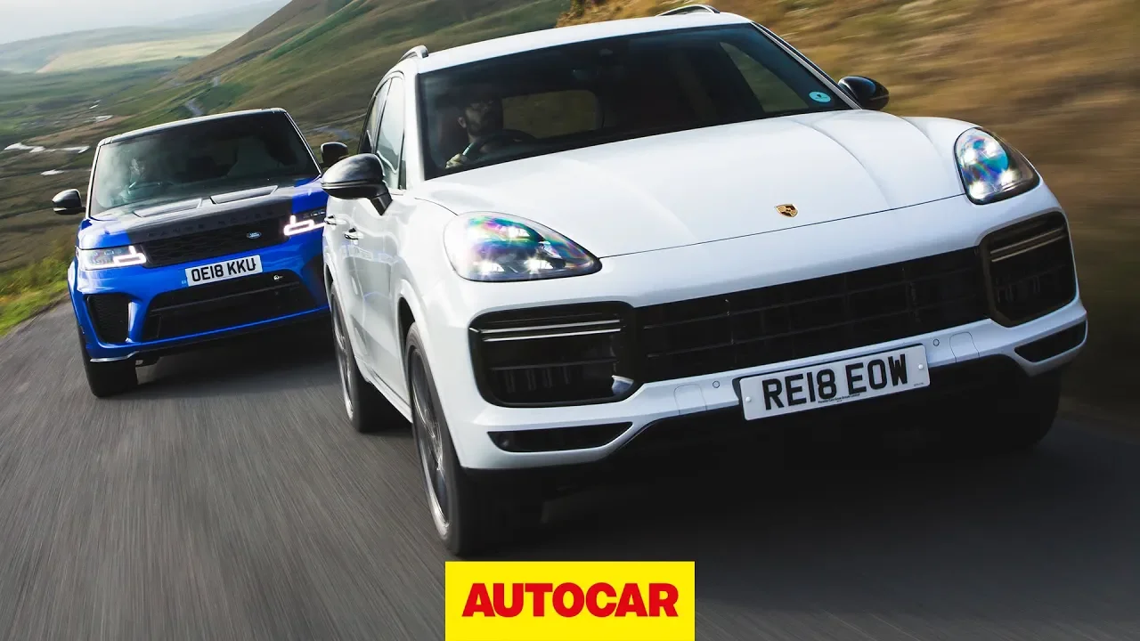 Porsche Cayenne Turbo vs Range Rover Sport SVR - £100k SUVs reviewed | Autocar