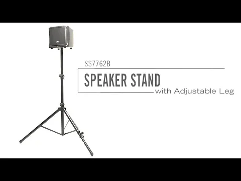 Product video thumbnail for On-Stage SS7762B Speaker Stand with Adjustable Leg
