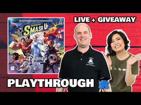 Smash Up: Disney Edition - LIVE Playthrough Board Game & Giveaway Worldwide