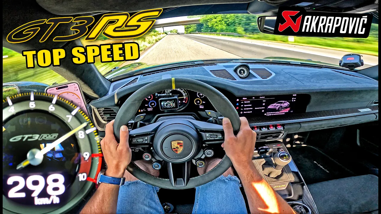 PORSCHE 992 GT3 RS *SUPER LOUD* TOP SPEED on AUTOBAHN