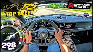 PORSCHE 992 GT3 RS *SUPER LOUD* TOP SPEED on AUTOBAHN