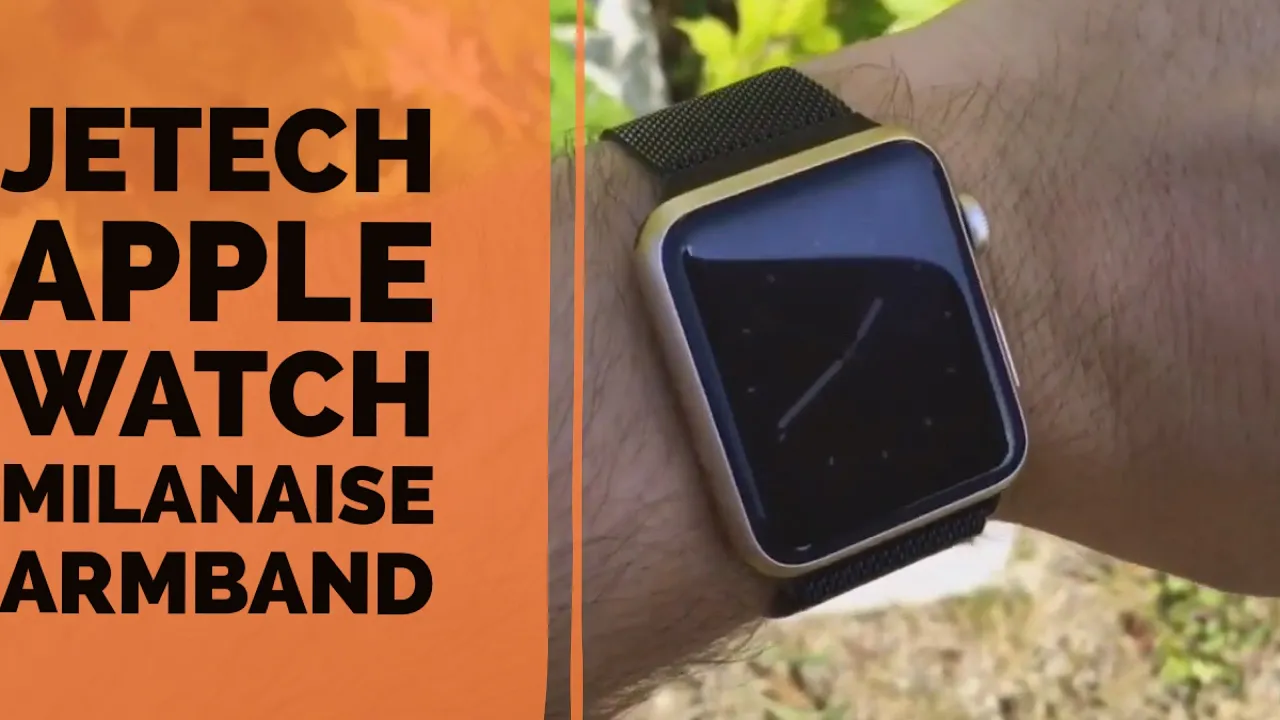 JeTech Apple Watch Milanaise Armband in Schwarz