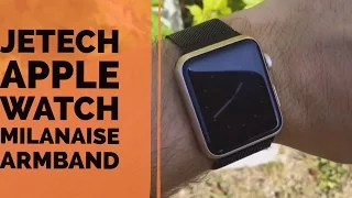 JeTech Apple Watch Milanaise Armband in Schwarz