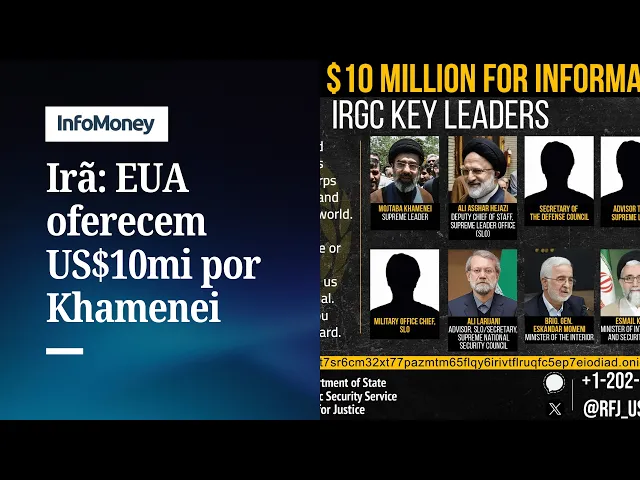 EUA oferecem US$ 10 mi por informações sobre Khamenei e líderes da Guarda do Irã