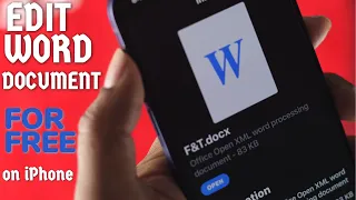 Open & Edit Word Documents on iPhone for free (How to 2021)
