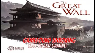 The Great Wall Gamefound Board Game Unboxing
