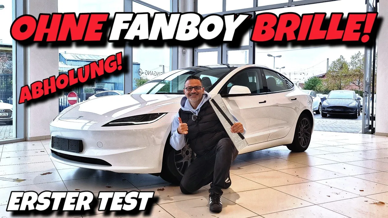 Tesla Model 3 Highland Abholung! Fahrwerk Verbrauch und erste KALT Ladung am  Supercharger!