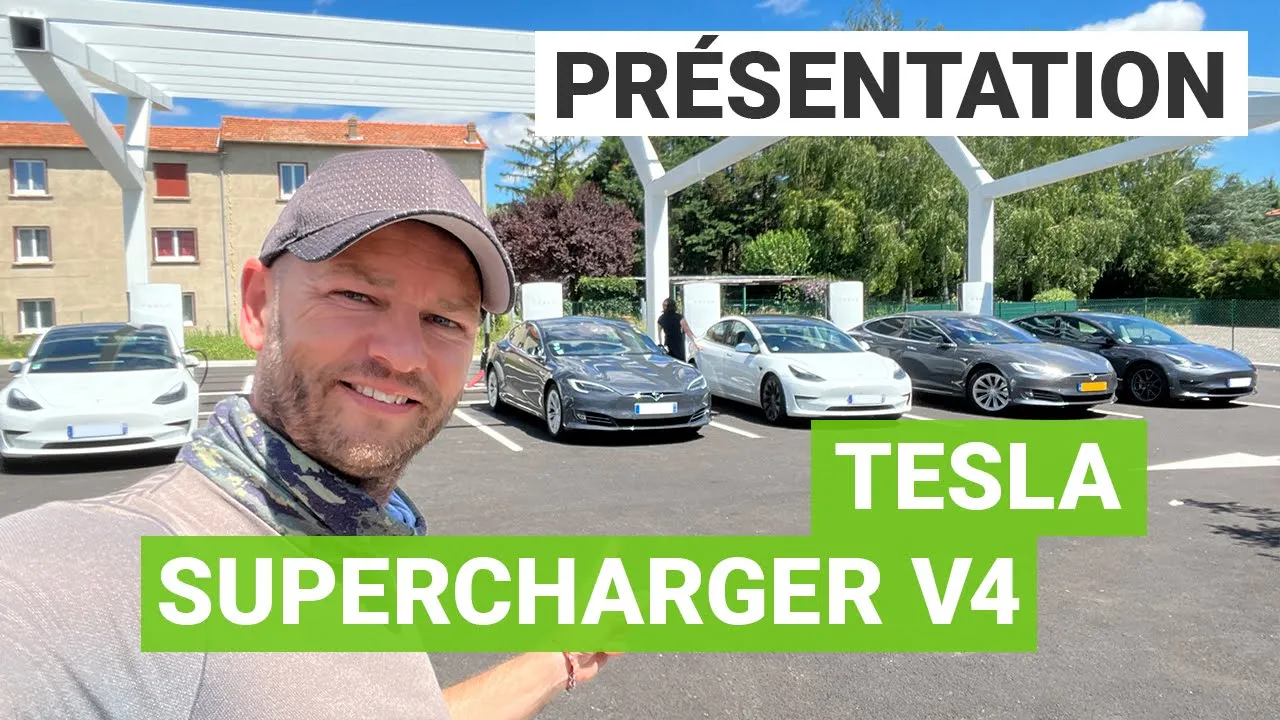 Tesla Superchargers V4 : voici la première station de France !
