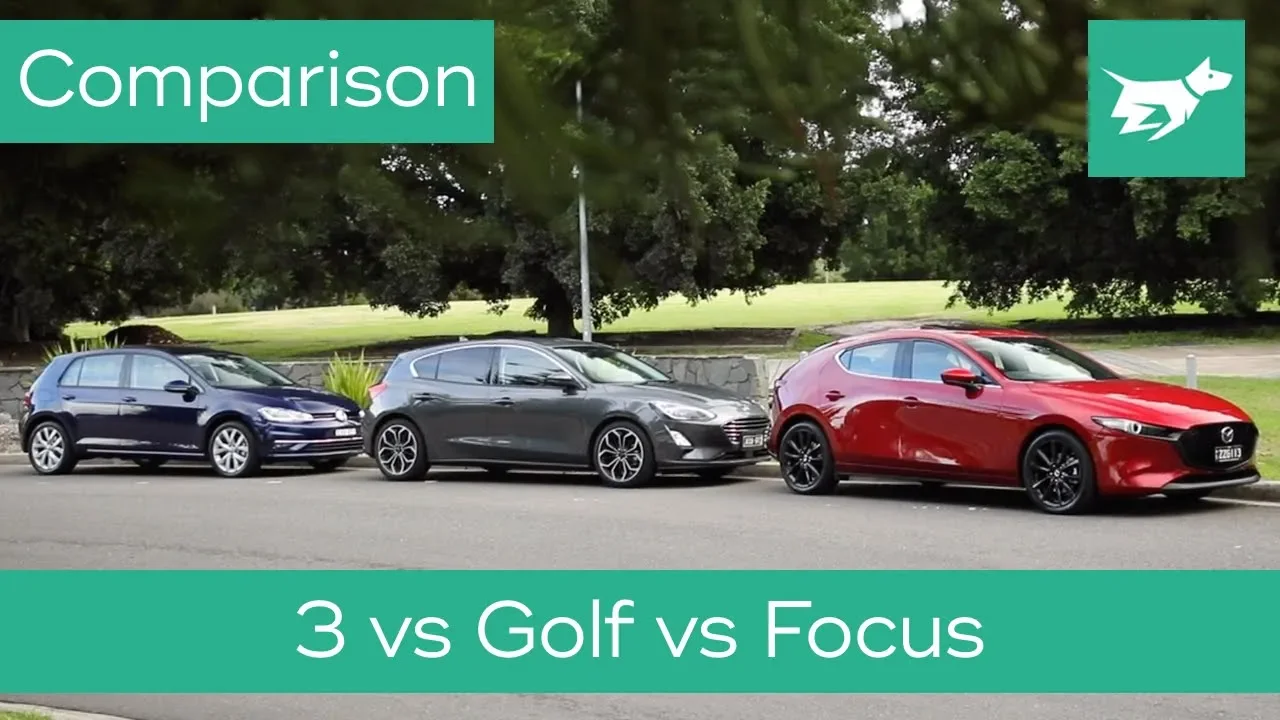 VW Golf vs Mazda 3 vs Ford Focus 2019 comparison review