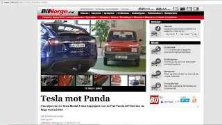 Race between Model X and Fiat Panda