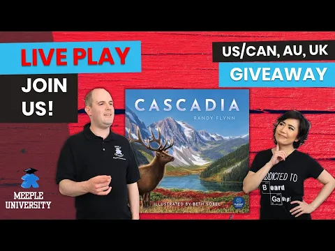 Cascadia Board Game - LIVE Playthrough & US/CAN/AU/UK Giveaway