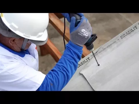 Telha de Fibrocimento Ondulada CRFS Cinza 2,44x1,10mx5mm Brasilit